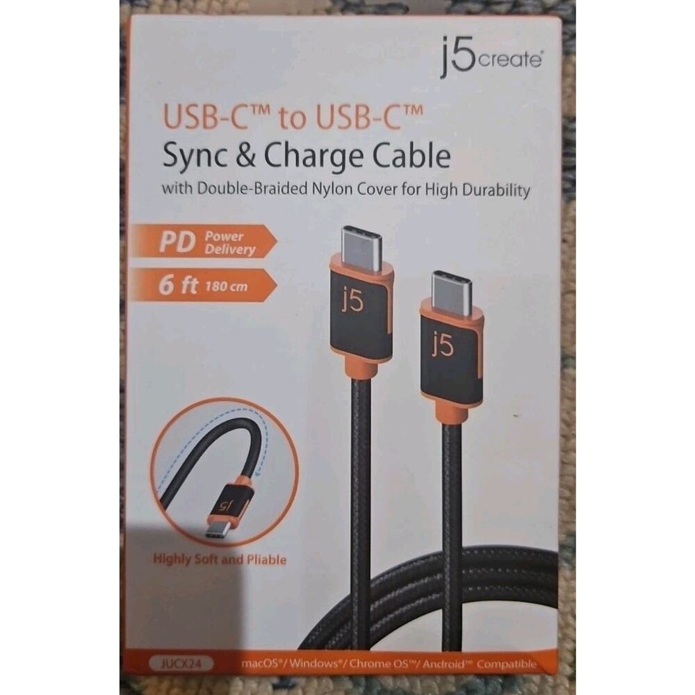 USB-C to USB-C Sync & Charge Cable NEW